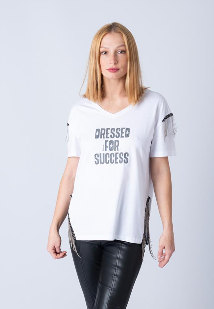 CAMISETA ANIMOSA DRESSED FOR SUCCESS BLANCA