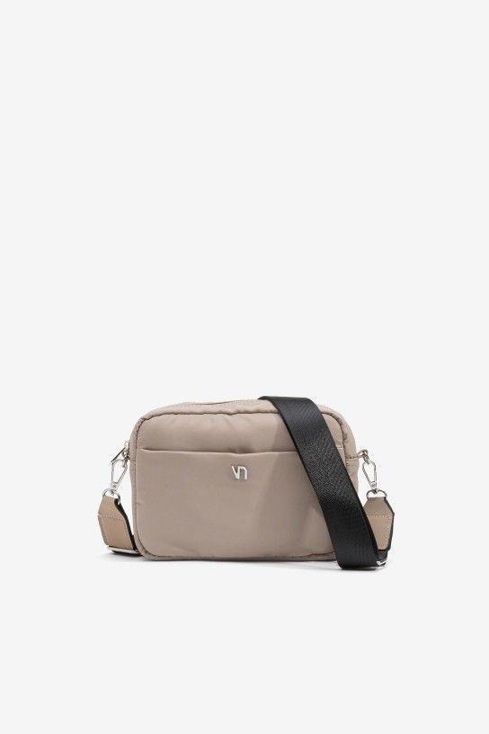 BOLSO BANDOLERA NYLON BEIGE