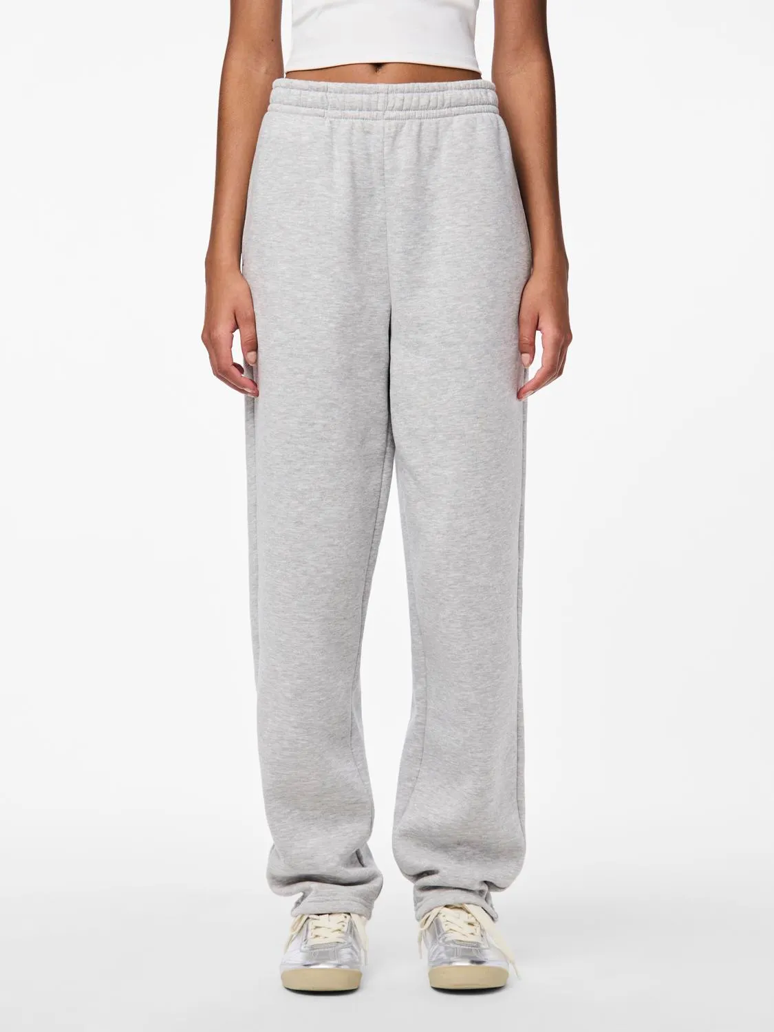 PANTALON DE CHANDAL PCCHILLI HW STRAIGHT SWEAT PANT GRIS