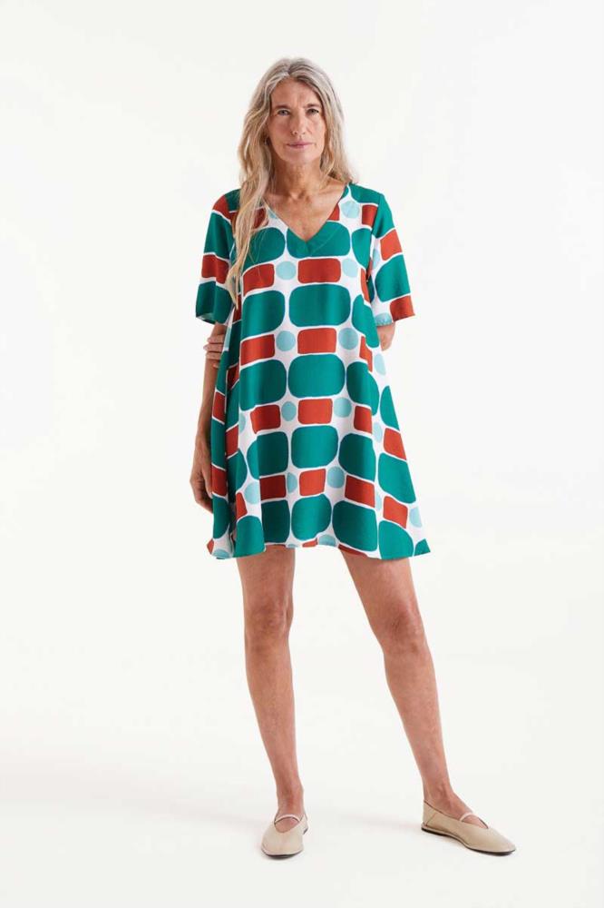 VESTIDO CORTO ESTAMPADO PEPPER MINT