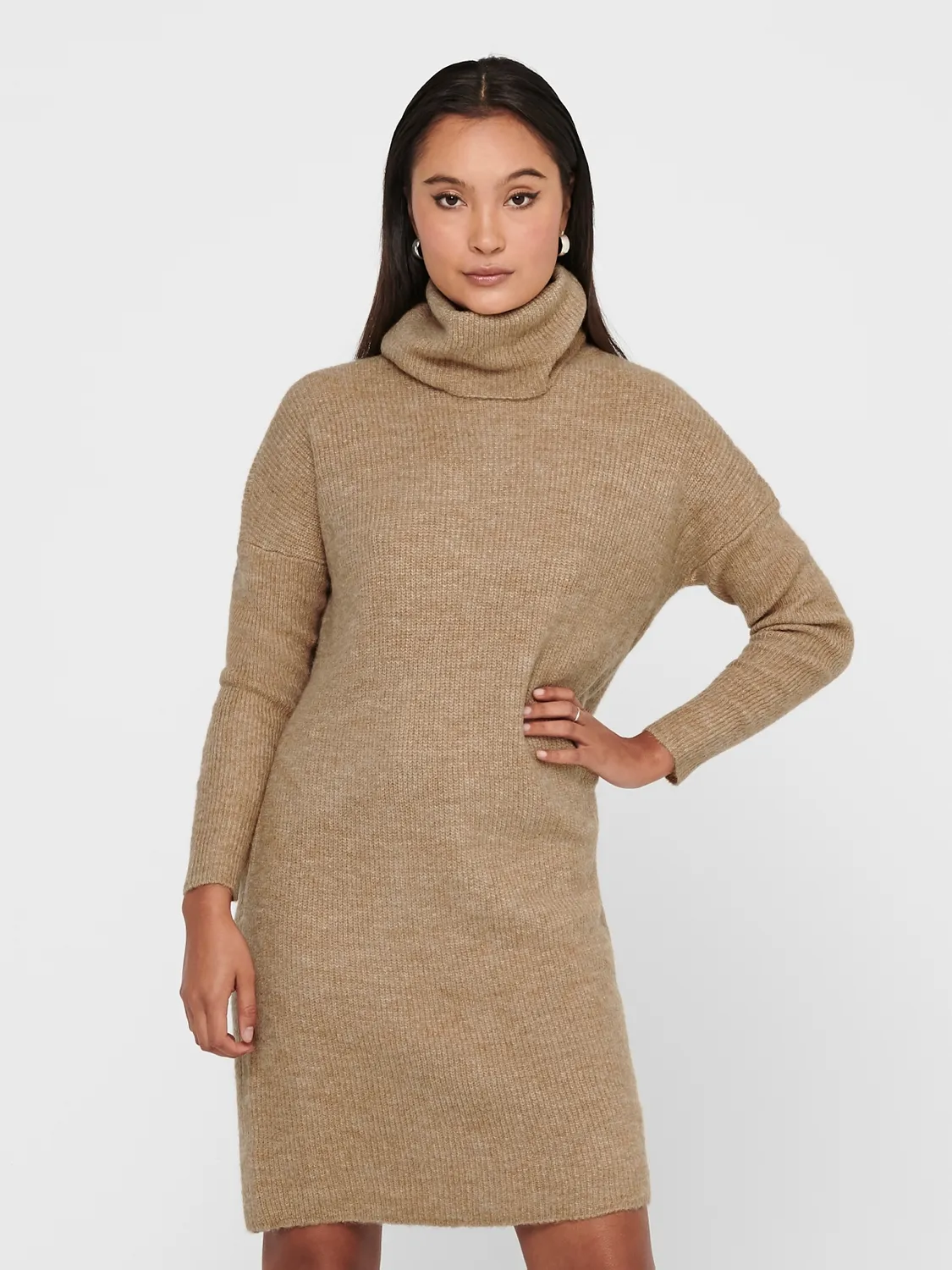 VESTIDO DE PUNTO ONLY ONLJANA CAMEL