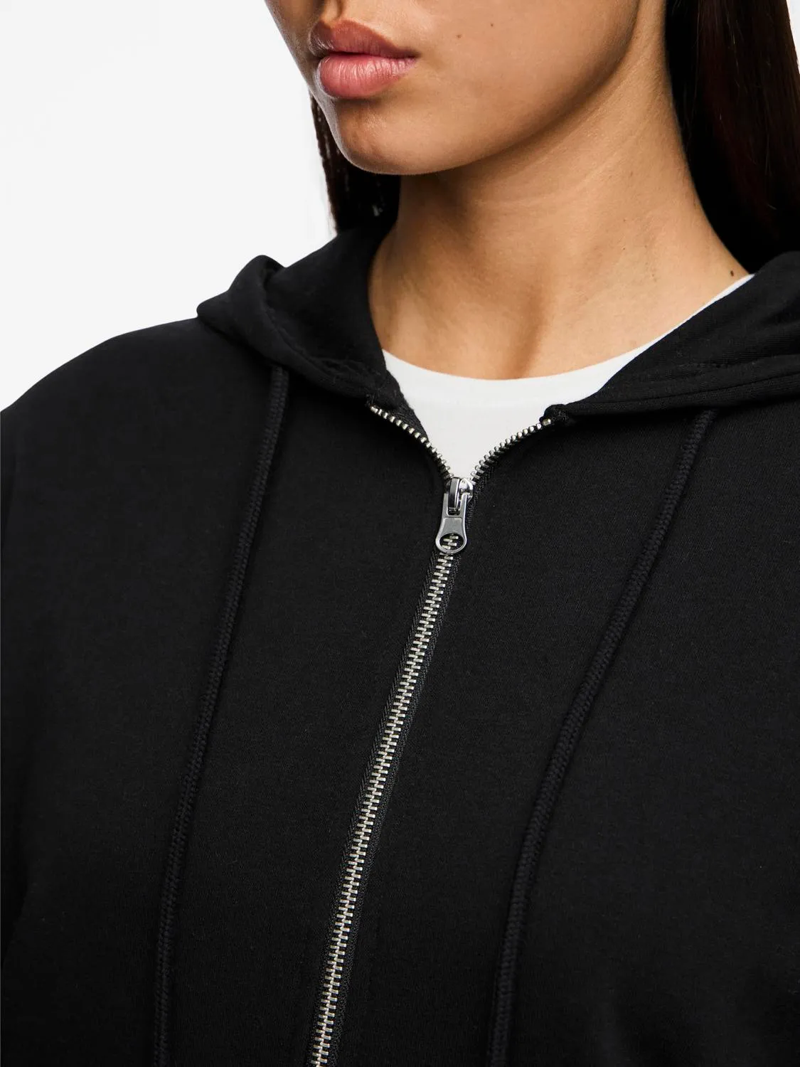 SUDADERA PCCHILLI LS ZIP HOODIE NEGRO