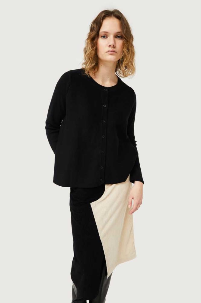 CARDIGAN DE PUNTO EVASE NEGRO