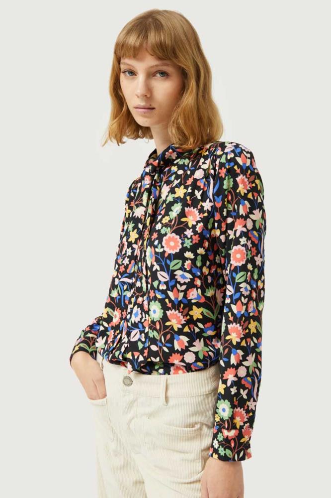 CAMISA LAZADA ESTAMPADO FLORAL PEQUEÑO