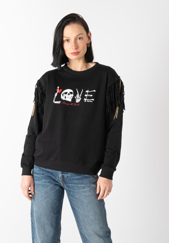 SUDADERA MARGARET MEAD LOVE NEGRA ANIMOSA